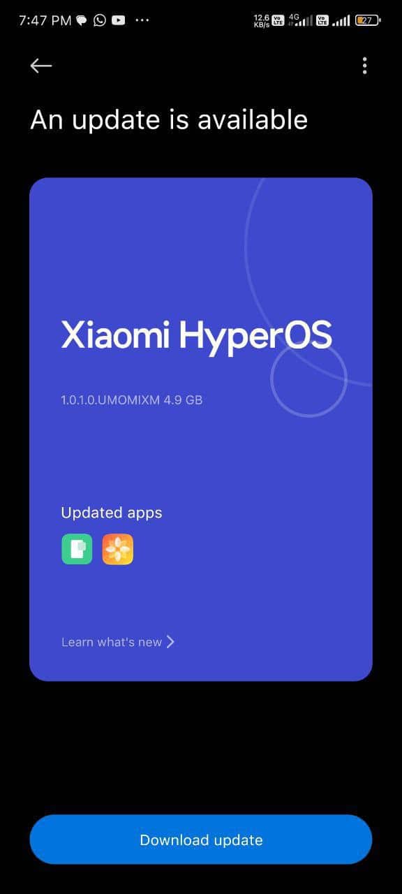Redmi Note 12 Pro 5G / Pro+ 5G Android 14-based HyperOS update