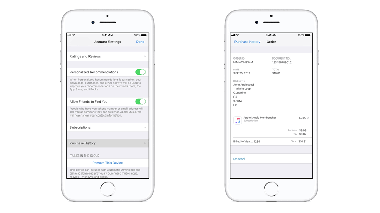 View Apple ID Purchase History on iPhone