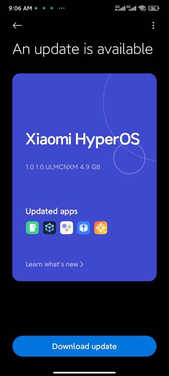 Redmi K40S / POCO F4 Android 14 HyperOS update is now available for download.