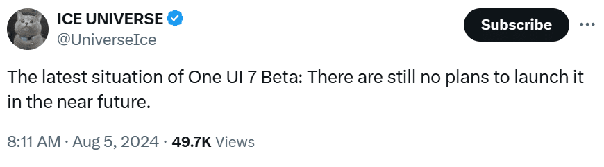 Samsung One UI 7 beta