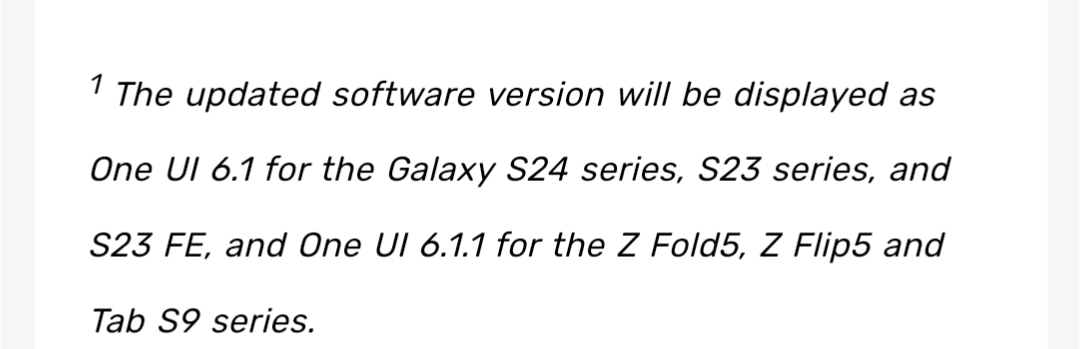 Galaxy S22 One UI 6.1.1 update