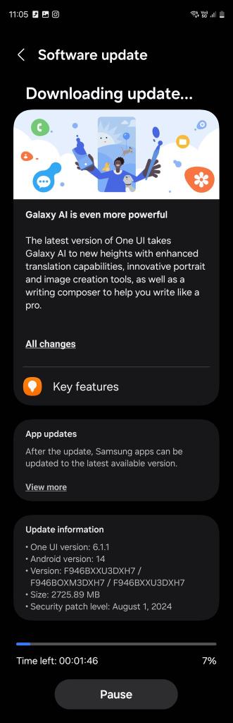 Samsung starts rolling out One UI 6.1.1 update for Galaxy Z Fold/Flip 5 in India