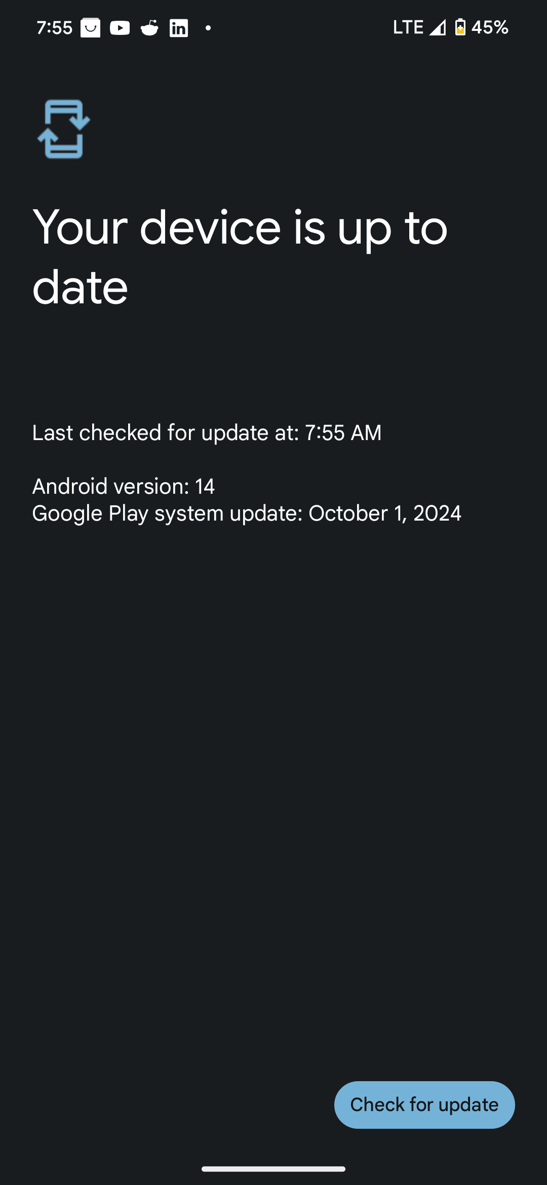 October 2024 Google Play system update