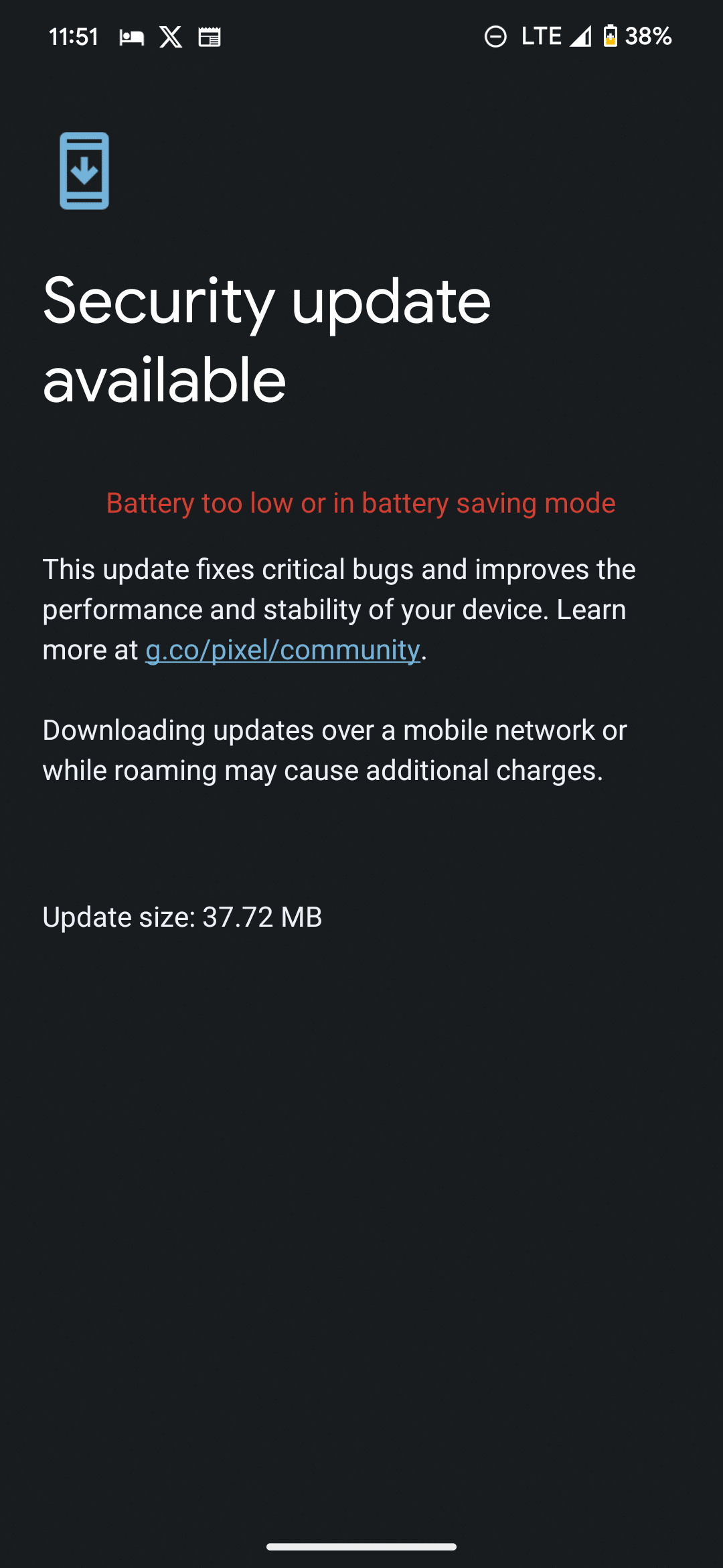 November 2024 security patch update for Pixel 