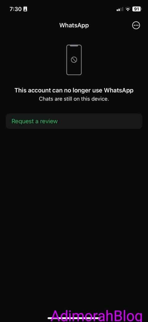 This account can no longer use WhatsApp: how to restore your account