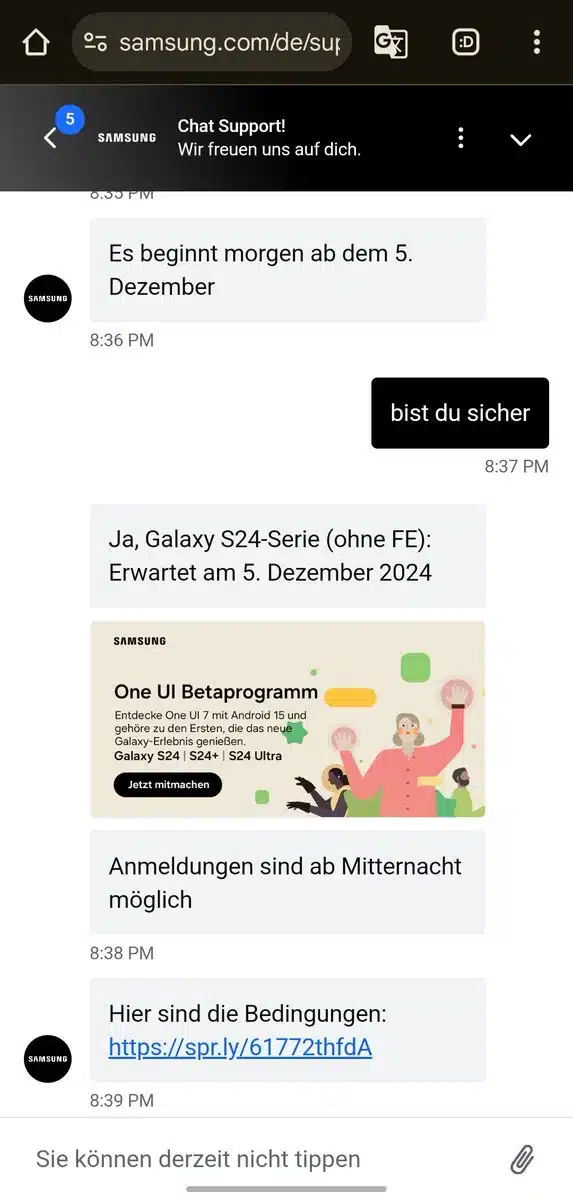 Samsung One UI 7 beta rollout