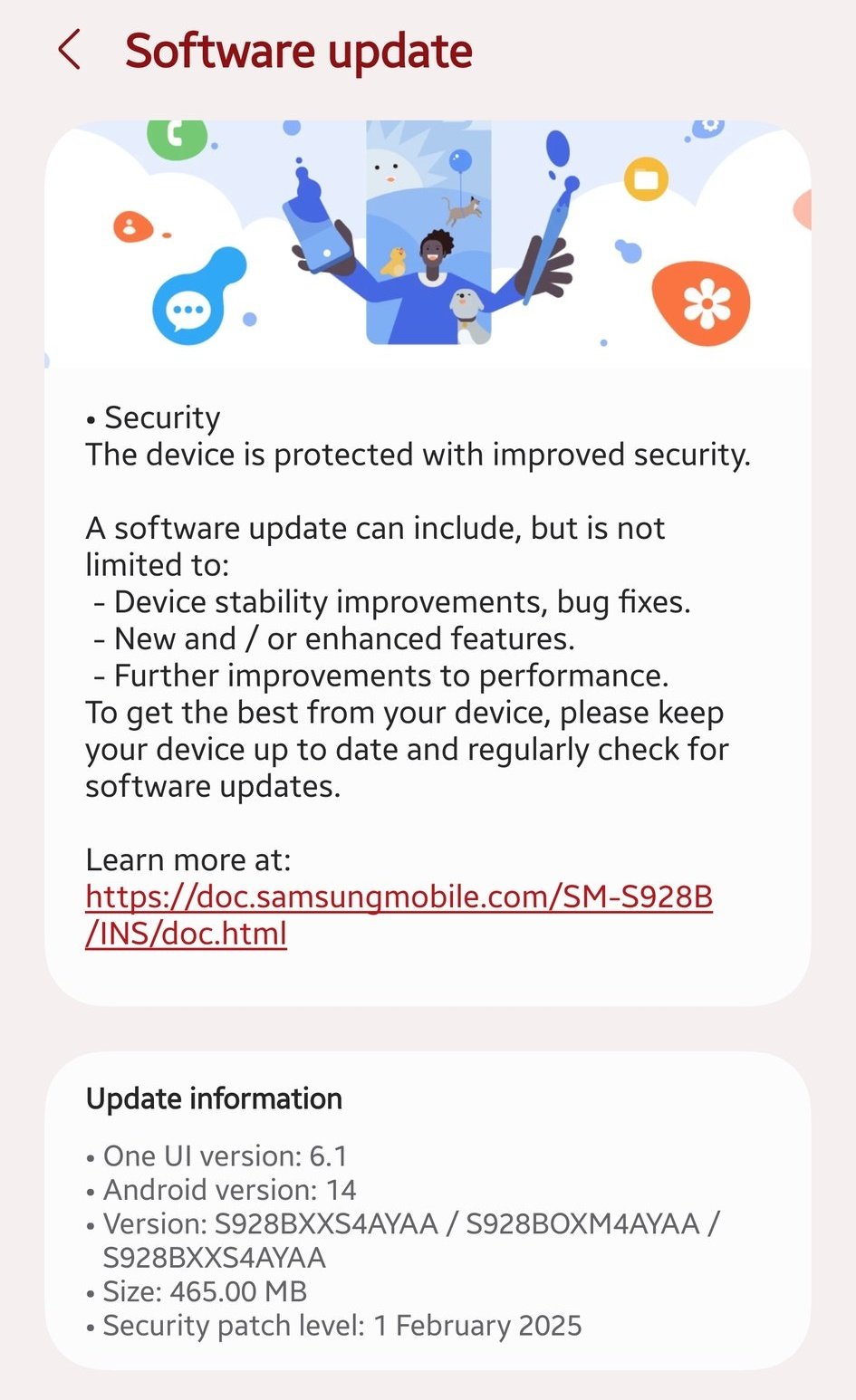 Galaxy S24 February 2025 security patch update in India 