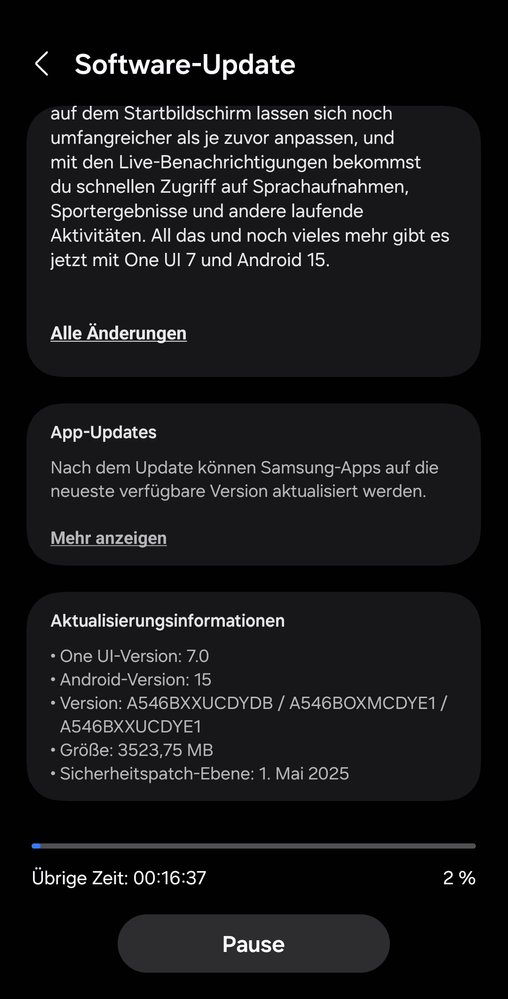 Galaxy A54 gets stable Android One UI 7 update in Europe Galaxy A54 stable Android 15-based One UI 7 update in Europe