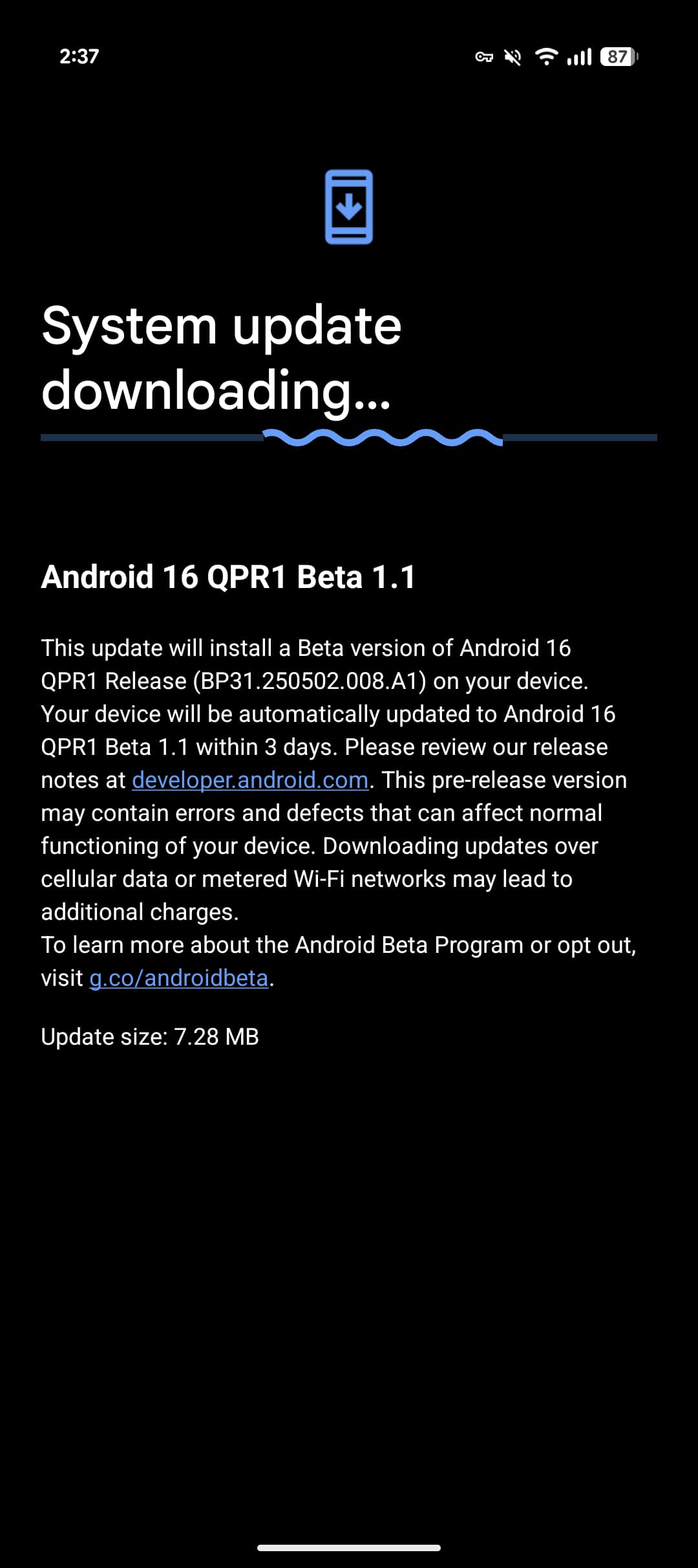Android 16 QPR1 Beta 1.1 update is now available Android 16 QPR1 Beta 1.1 update